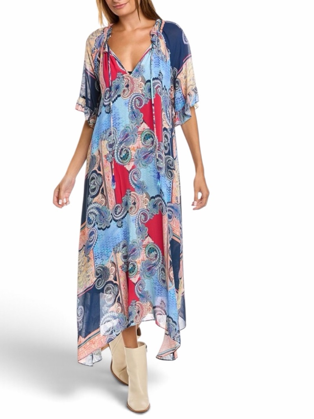 Johnny Was Jade Cordelia Easy Midi/Maxi  Dress  NEW